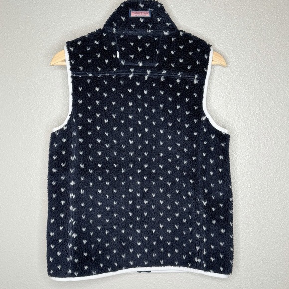 Vineyard Vines Supershep Sherpa Fleece Vest Navy Whale Print XS Coastal Prep - Picture 3 of 7
